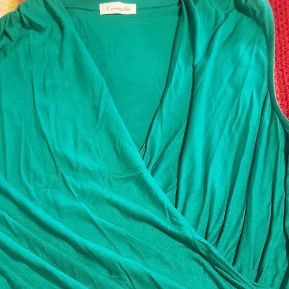 Women's Teal Sleeveless Top - Picture 3 of 3